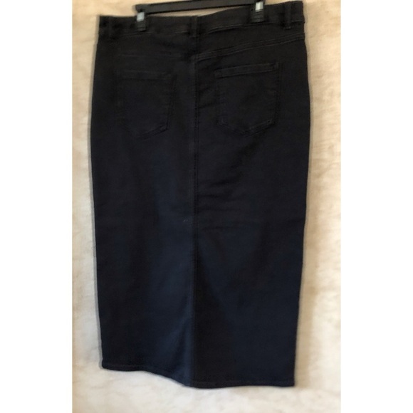 Liz Claiborne mineral wash
 Denim Maxi Skirt with Front Slit New With Tags - Picture 5 of 9